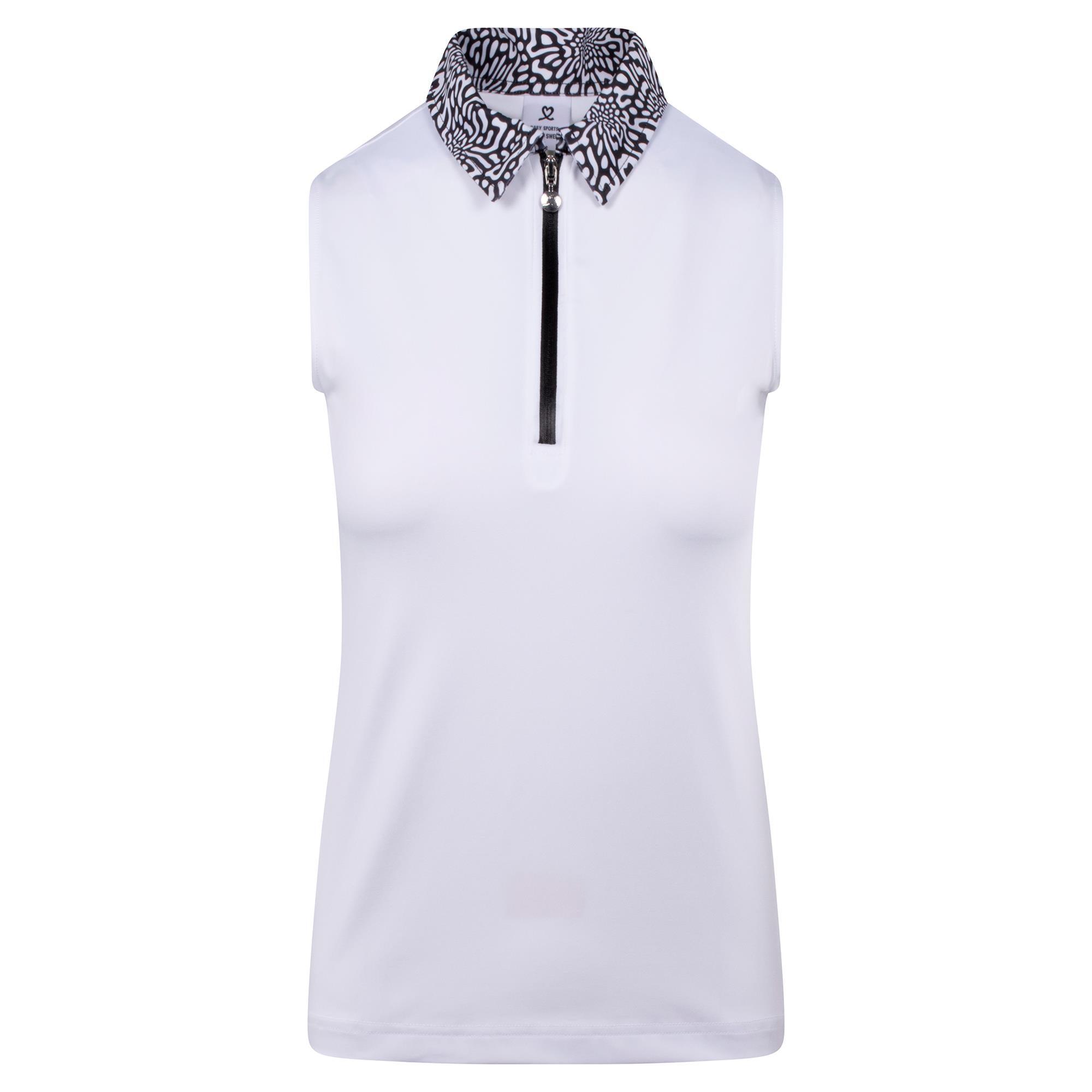 Daily Sports Kyoto Ladies Sleeveless Golf Polo Shirt White